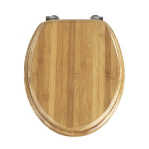 WC sedátko z bambusového dřeva Wenko Bamboo, 42,5 x 37 cm