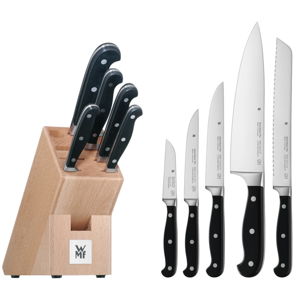 Sada 5 nožů ze speciálně kované nerezové oceli a kuchyňského bloku WMF Spitzenklasse Plus