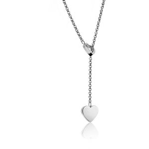 Dámský náhrdelník z nerezové oceli ve stříbrné barvě s motivem srdce Emily Westwood