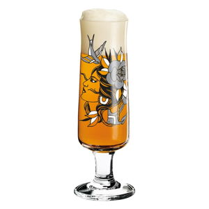 Set pivní sklenice z křišťálového skla a 5 podtácků Ritzenhoff Fisherman´s Wife, 390 ml