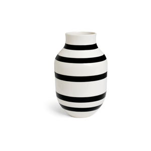 Černo-bílá kameninová váza Kähler Design Omaggio, výška 30,5 cm