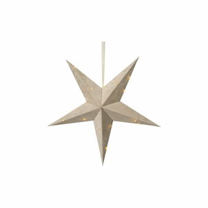 Béžová vánoční světelná dekorace Star Trading Velvet, ø 60 cm