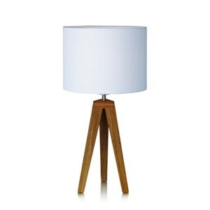 Bílá stolní lampa Markslöjd Kullen, ⌀ 28 cm