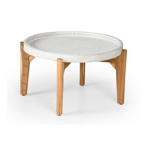 Zahradní stolek s šedou betovonou deskou Bonami Selection Bari, ø 70 cm