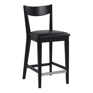 Černá barová židle s černým podsedákem Rowico Dylan