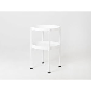 Bílý odkládací patrový stolek Custom Form Hanna, ⌀ 40 cm