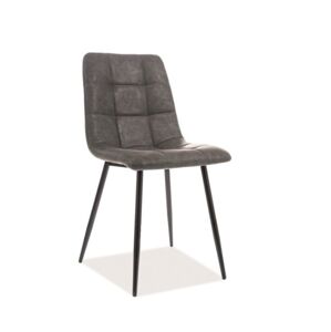 Signal Židle LOOK černý rám/šedá eko kůže
